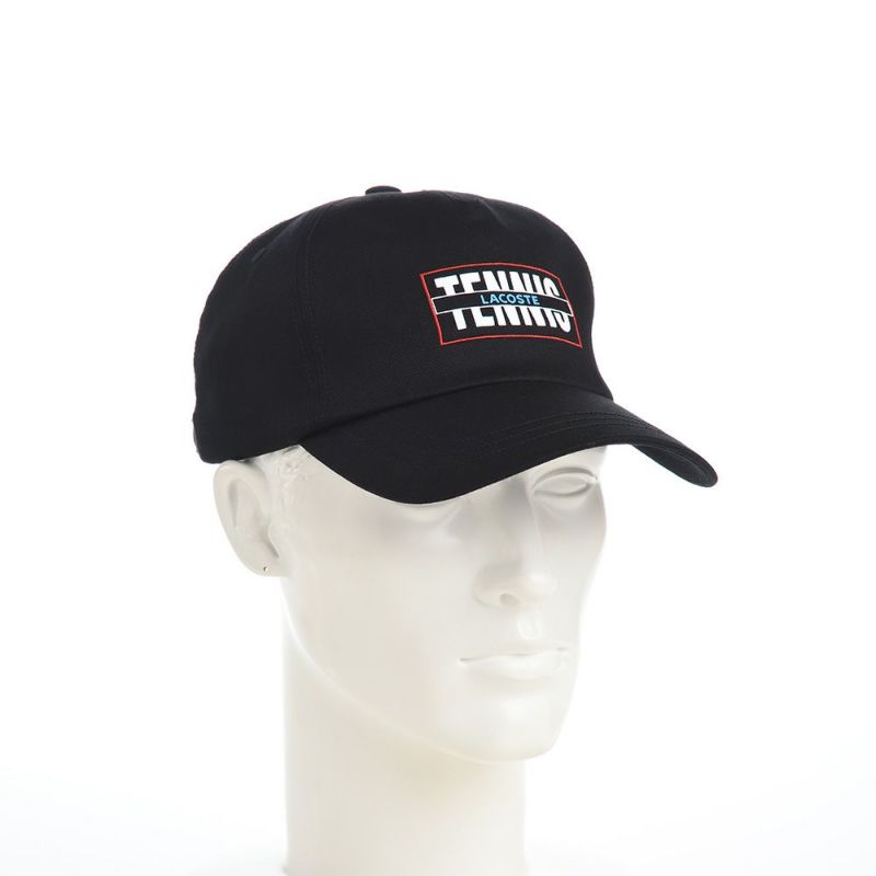 ラコステのキャップ TENNIS GRAPHIC TWILL CAP（テニスグラフィックツイルキャップ） L7126 ブラック