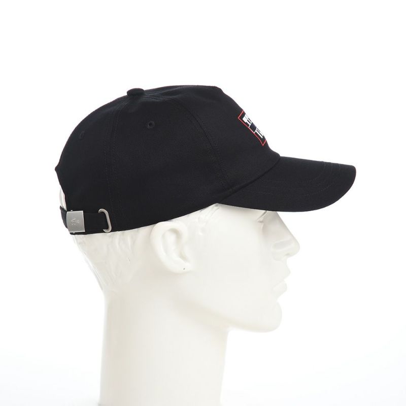 ラコステのキャップ TENNIS GRAPHIC TWILL CAP（テニスグラフィックツイルキャップ） L7126 ブラック