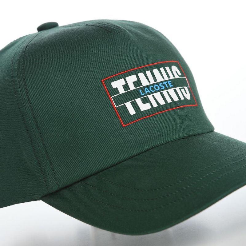 ラコステのキャップ TENNIS GRAPHIC TWILL CAP（テニスグラフィックツイルキャップ） L7126 グリーン