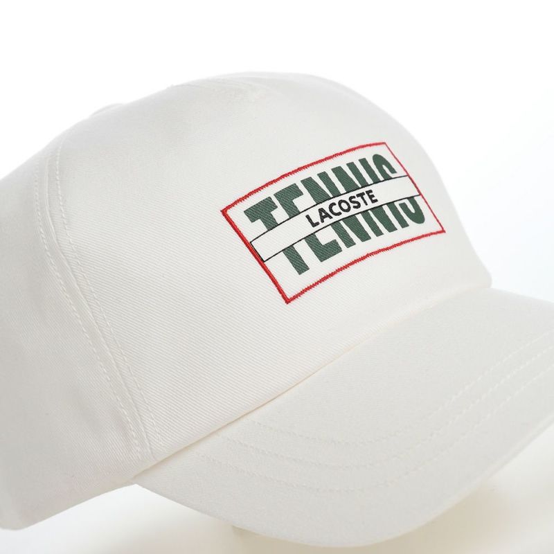 ラコステのキャップ TENNIS GRAPHIC TWILL CAP（テニスグラフィックツイルキャップ） L7126 ホワイト