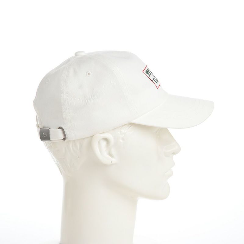 ラコステのキャップ TENNIS GRAPHIC TWILL CAP（テニスグラフィックツイルキャップ） L7126 ホワイト