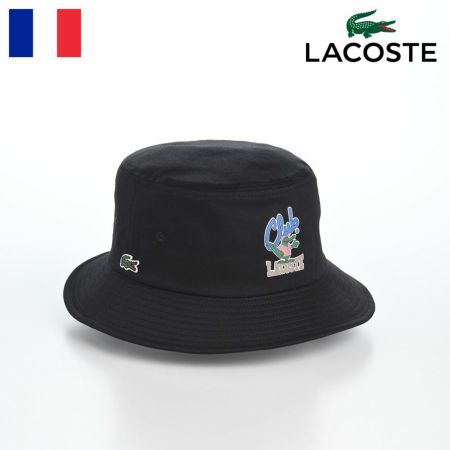 ラコステのバケットハット ANIMATION BUCKET HAT（アニメーションバケットハット） L1293 ブラック