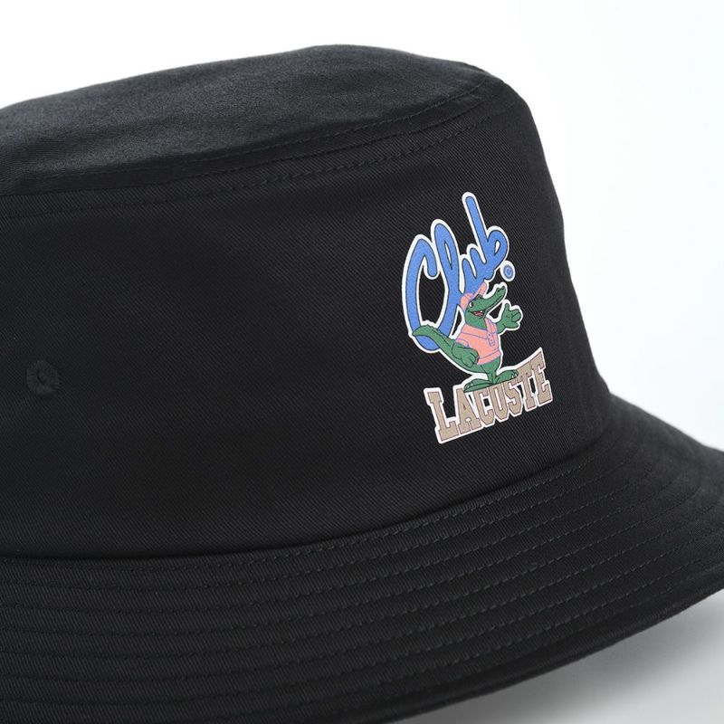 ラコステのバケットハット ANIMATION BUCKET HAT（アニメーションバケットハット） L1293 ブラック