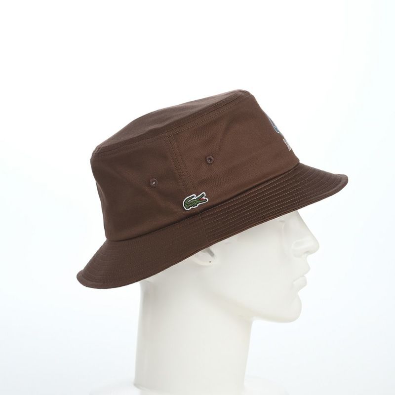 ラコステのバケットハット ANIMATION BUCKET HAT（アニメーションバケットハット） L1293 ブラウン