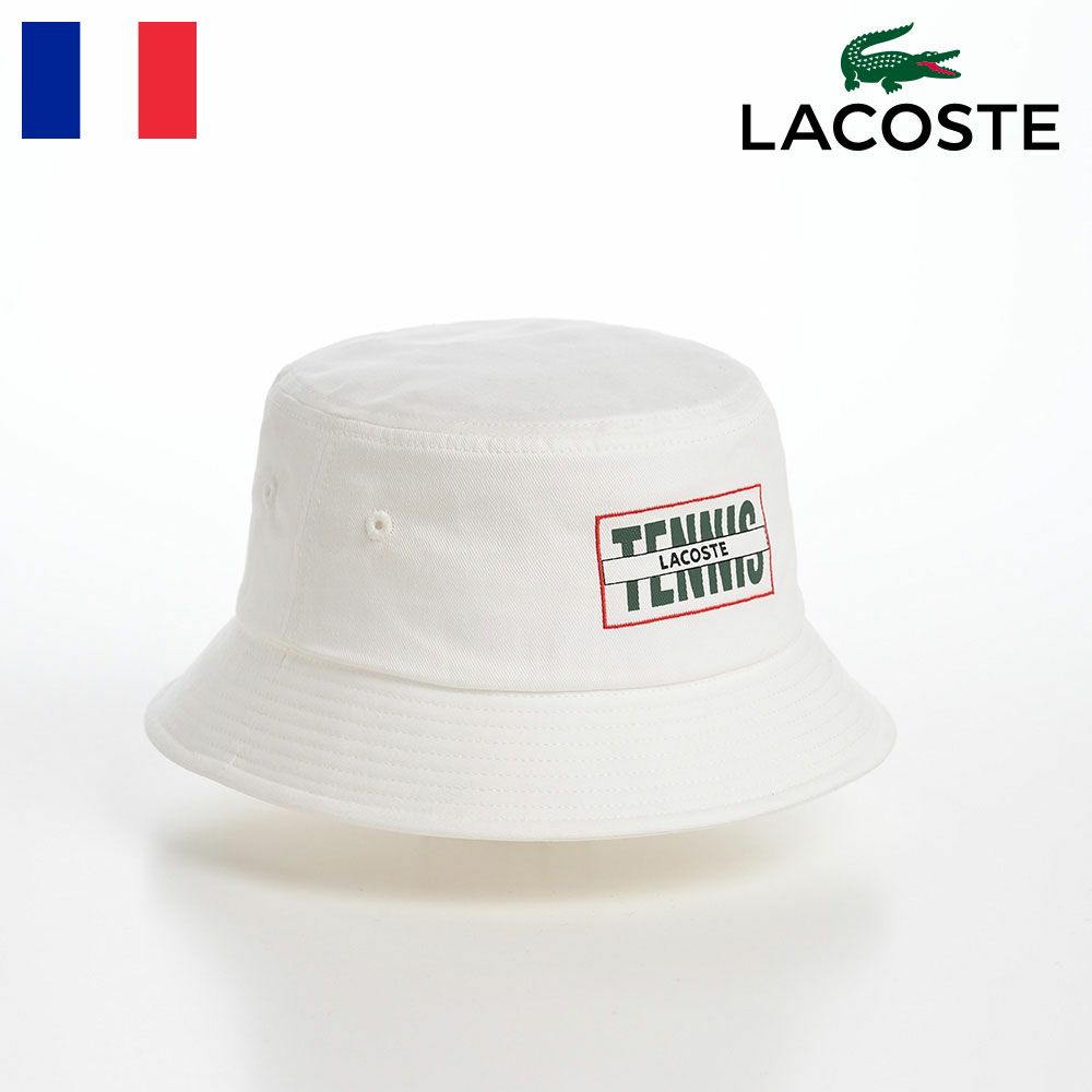 ラコステ バケットハット TENNIS GRAPHIC TWILL BUCKET HAT（テニス