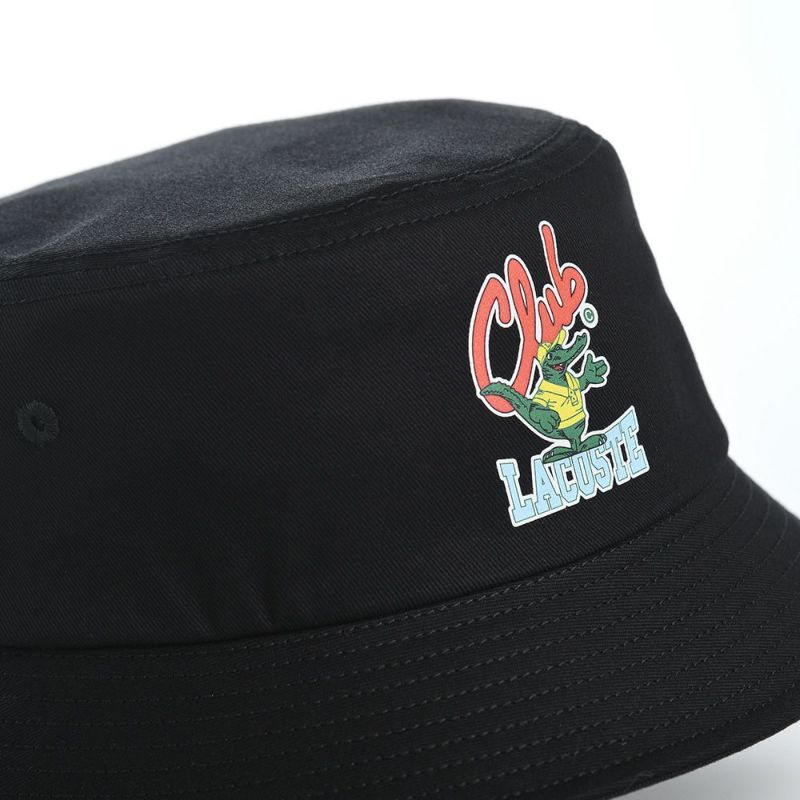 ラコステのバケットハット ANIMATION LOW BUCKET HAT （アニメーションローバケットハット） L7131 ブラック