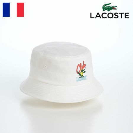 ラコステのバケットハット ANIMATION LOW BUCKET HAT （アニメーションローバケットハット） L7131 ホワイト