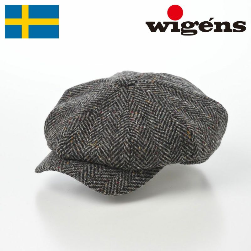 ヴィゲーンズのキャスケット Newsboy Retro Cap Magee Herringbone（ニュースボーイ レトロキャップ マギーヘリンボーン）W101345 ダークグレー