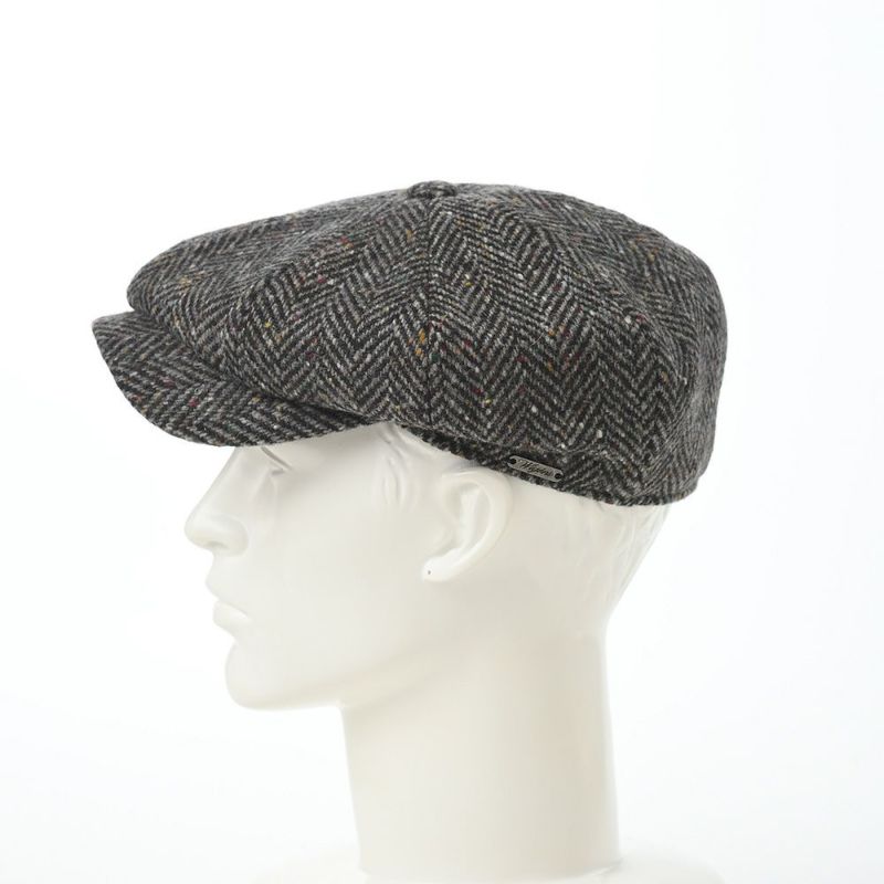 ヴィゲーンズのキャスケット Newsboy Retro Cap Magee Herringbone（ニュースボーイ レトロキャップ マギーヘリンボーン）W101345 ダークグレー