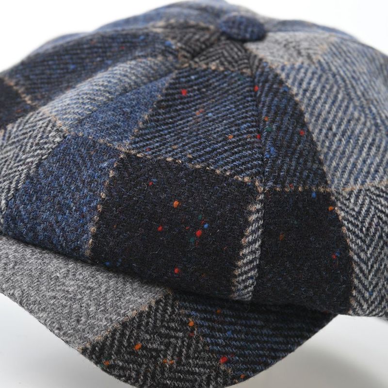 ヴィゲーンズのキャスケット Newsboy Classic Cap Patchwork（ニュースボーイ クラシックキャップ パッチワーク）W101738 ブルー