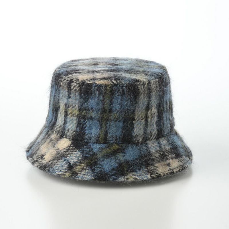 アンソニーペトのバケットハット SUPERBOB MOHAIR TARTAN（スーパーボブ モヘヤタータン） ブルー