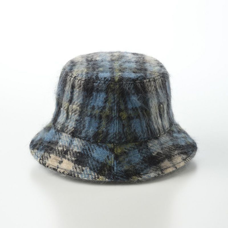 アンソニーペトのバケットハット SUPERBOB MOHAIR TARTAN（スーパーボブ モヘヤタータン） ブルー