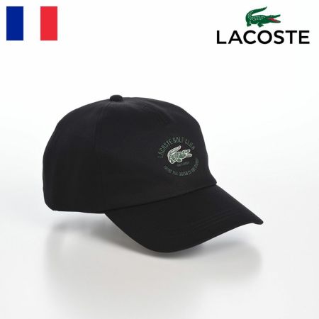 ラコステのキャップ野球帽 LACOSTE GOLF CLUB CAP（ラコステゴルフクラブキャップ） L1289 ブラック