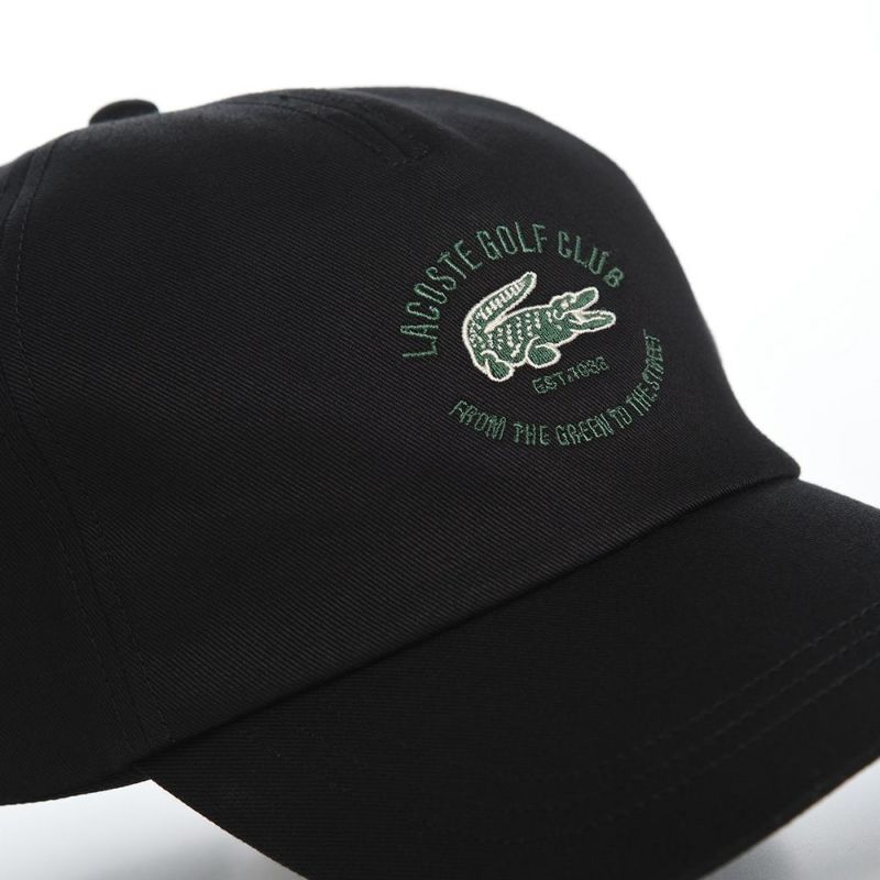 ラコステ キャップ LACOSTE GOLF CLUB CAP（ラコステゴルフクラブキャップ） L1289 ブラック | 帽子通販 時谷堂百貨【公式】