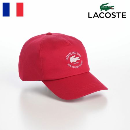 ラコステのキャップ LACOSTE GOLF CLUB CAP（ラコステゴルフクラブキャップ） L1289 レッド