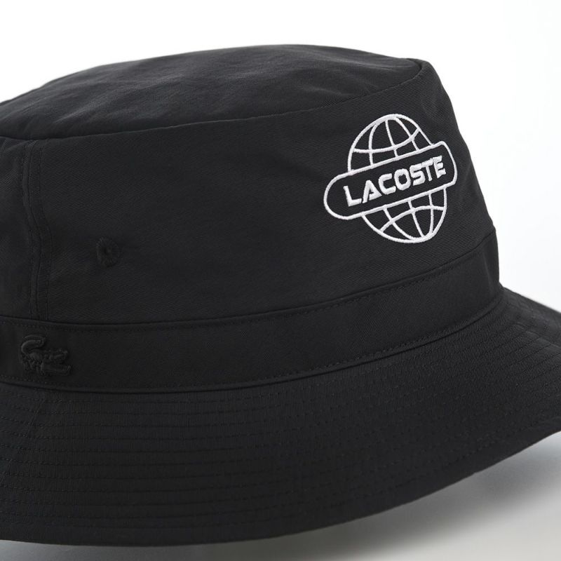 ラコステのバケットハット GLOBE BALL LOGO BUCKET HAT（グローブボールロゴバケットハット） L1287 ブラック