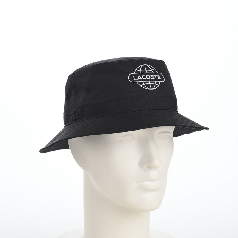 ラコステのバケットハット GLOBE BALL LOGO BUCKET HAT（グローブボールロゴバケットハット） L1287 ブラック