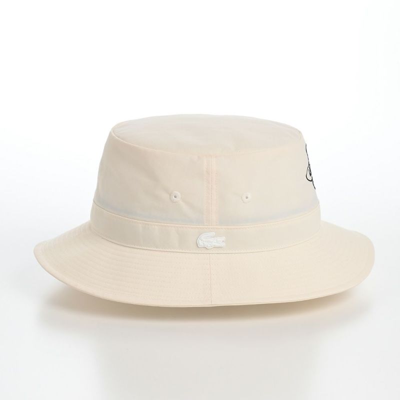 ラコステのバケットハット GLOBE BALL LOGO BUCKET HAT（グローブボールロゴバケットハット） L1287 ホワイト