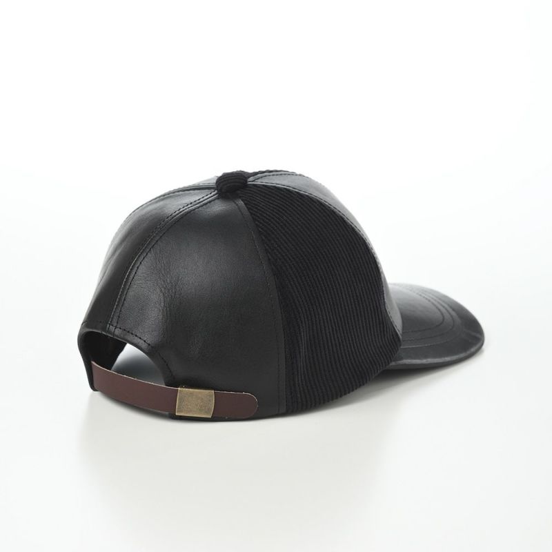 ステットソンのキャップ LEATHER PATCHWORK CAP（レザー パッチワーク キャップ） SE739 ブラック