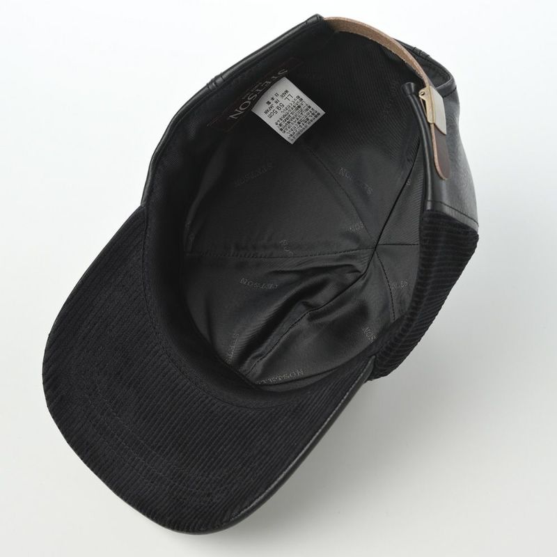 ステットソンのキャップ LEATHER PATCHWORK CAP（レザー パッチワーク キャップ） SE739 ブラック