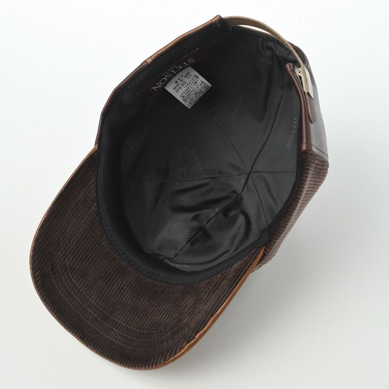 ステットソンのキャップ LEATHER PATCHWORK CAP（レザー パッチワーク キャップ） SE739 ブラウン