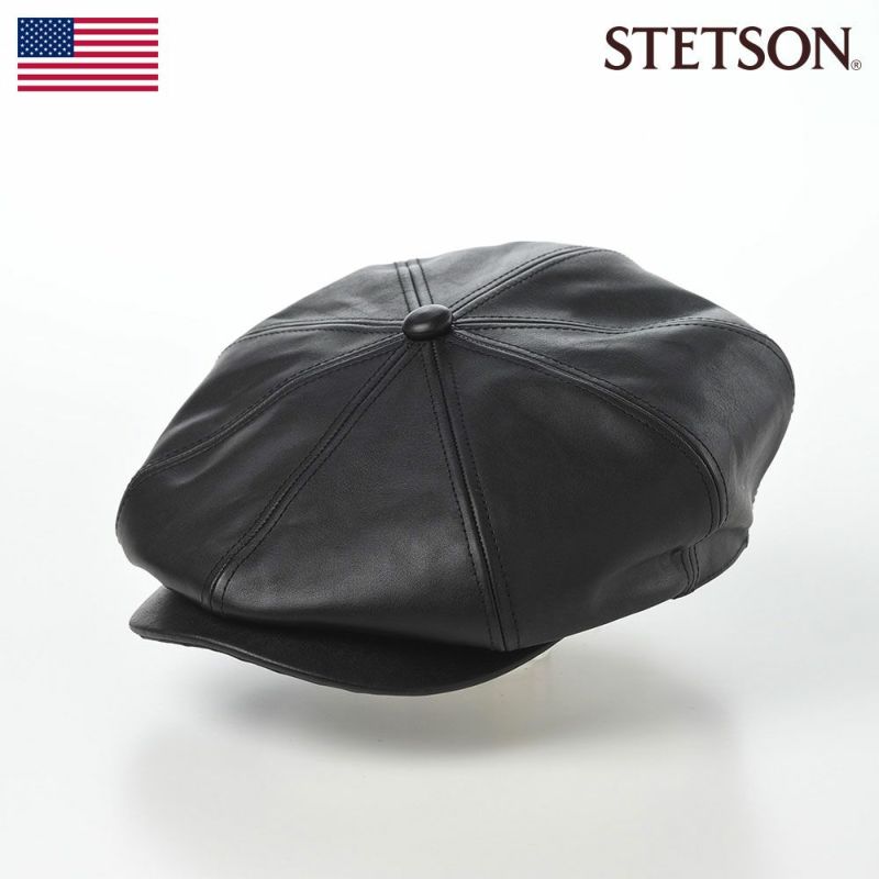 ステットソンのキャスケット LEATHER CASQUETTE（レザーキャスケット） SE740 ブラック