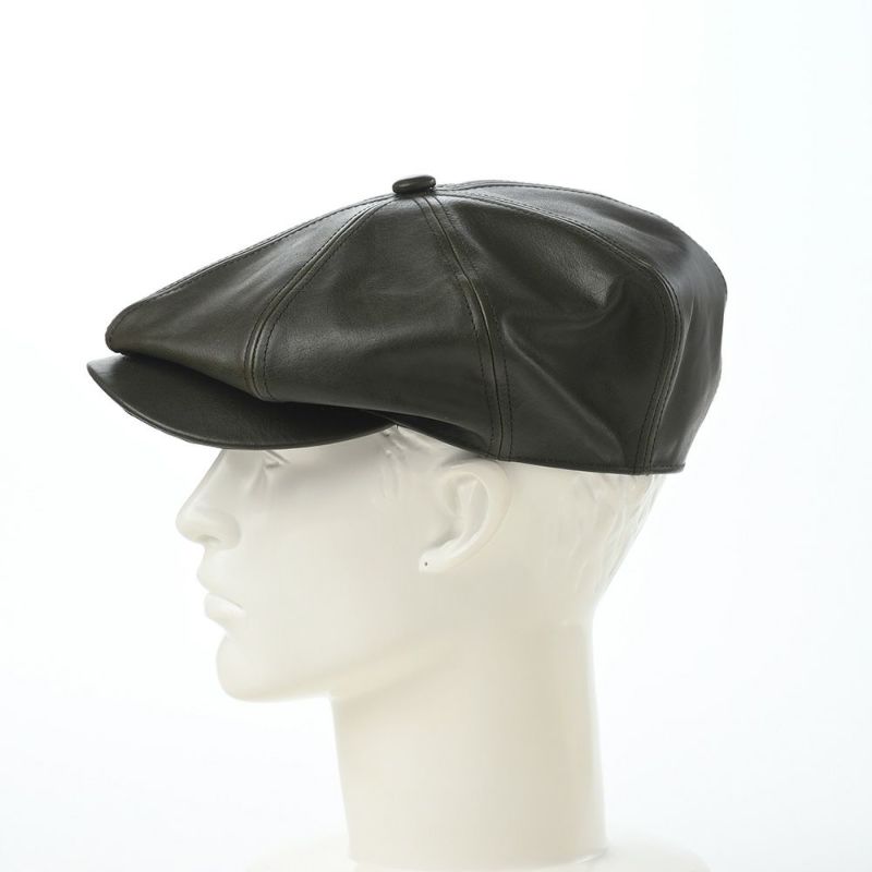 ステットソンのキャスケット LEATHER CASQUETTE（レザーキャスケット） SE740 ダークグリーン