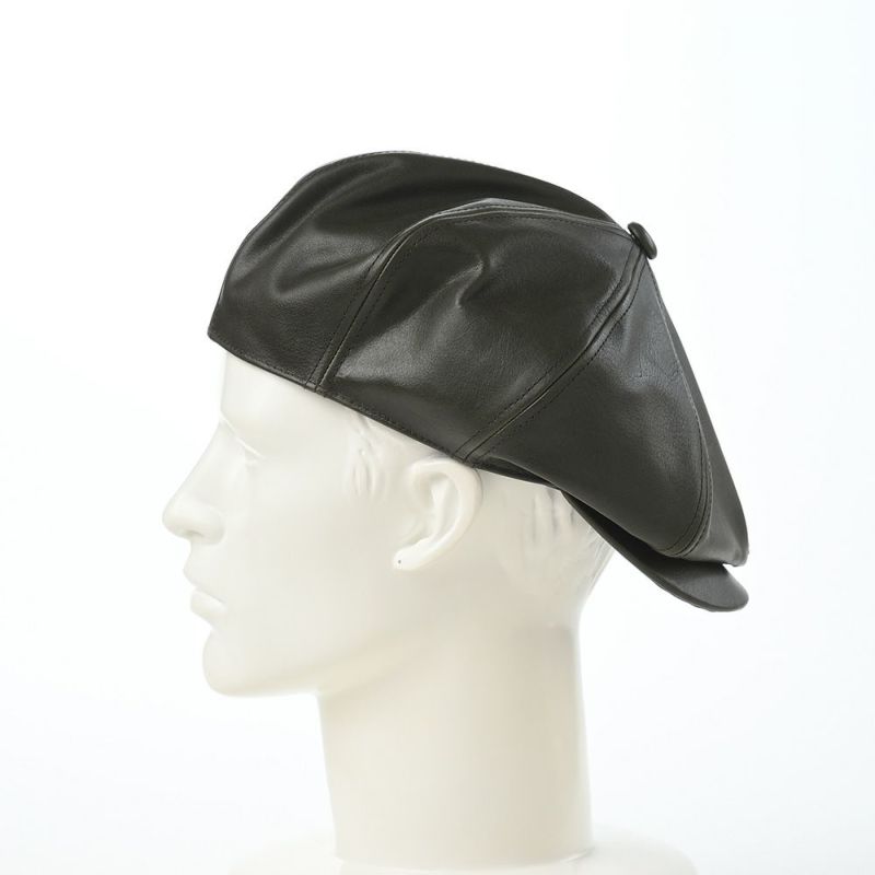 ステットソンのキャスケット LEATHER CASQUETTE（レザーキャスケット） SE740 ダークグリーン