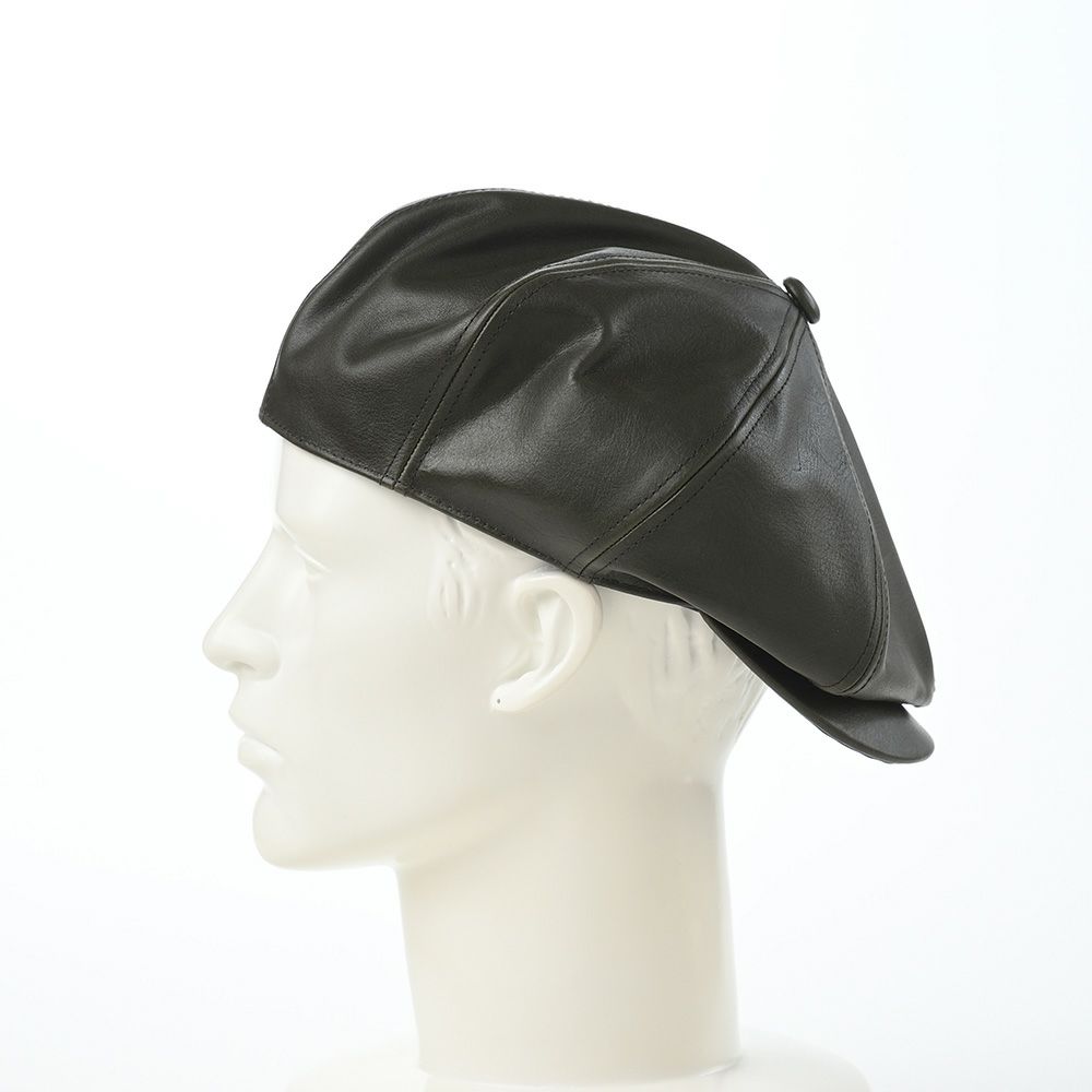 ステットソンのキャスケット LEATHER CASQUETTE（レザーキャスケット） SE740 ダークグリーン