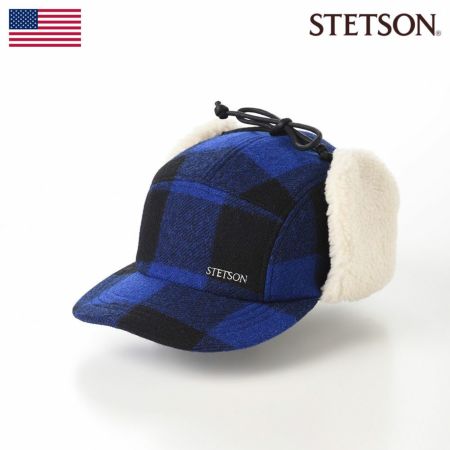 ステットソンの飛行帽 ROBROY TARTAN PILOT CAP（ロブロイ タータン パイロットキャップ） SE749 ブルー