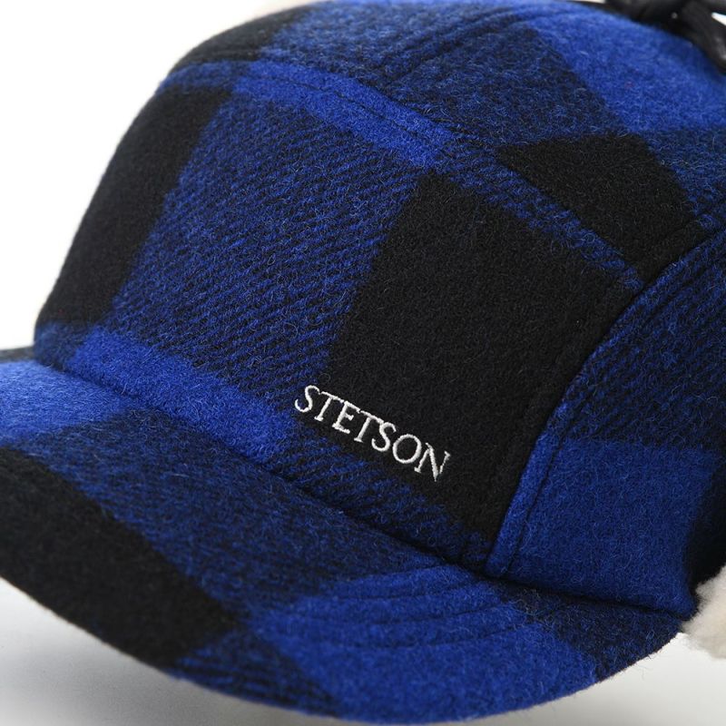 ステットソンのフライトキャップ ROBROY TARTAN PILOT CAP（ロブロイ タータン パイロットキャップ） SE749 ブルー