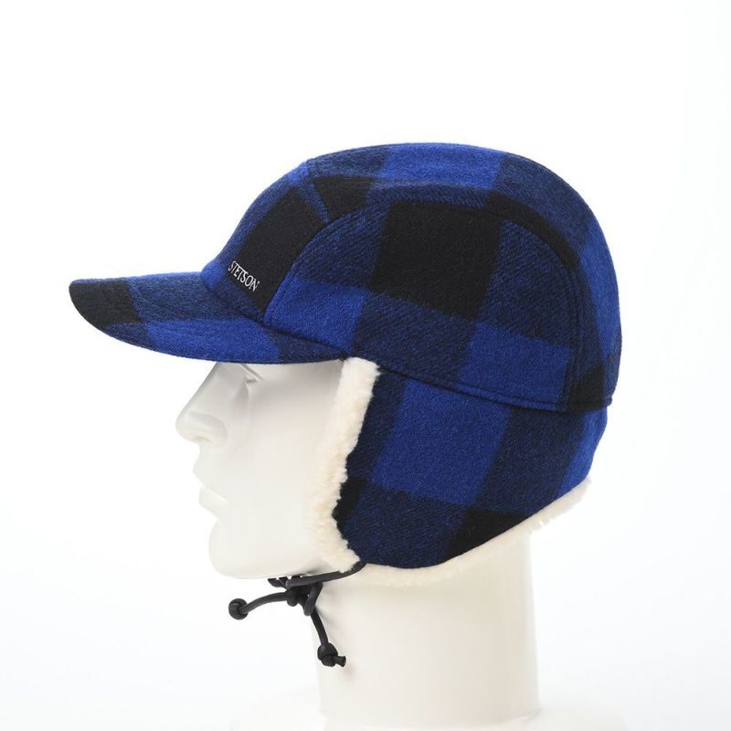 ステットソンのフライトキャップ ROBROY TARTAN PILOT CAP（ロブロイ タータン パイロットキャップ） SE749 ブルー