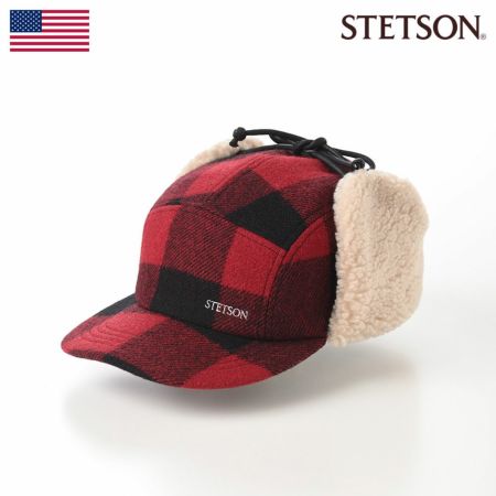 ステットソンの飛行帽 ROBROY TARTAN PILOT CAP（ロブロイ タータン パイロットキャップ） SE749 レッド