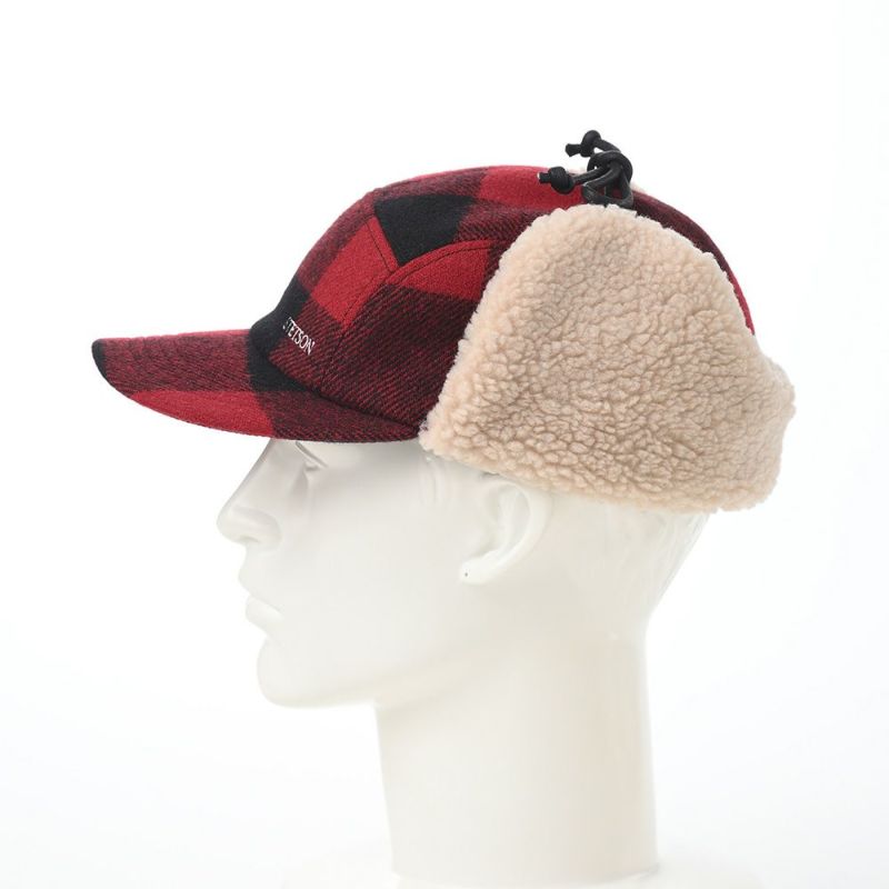 ステットソンのフライトキャップ ROBROY TARTAN PILOT CAP（ロブロイ タータン パイロットキャップ） SE749 レッド