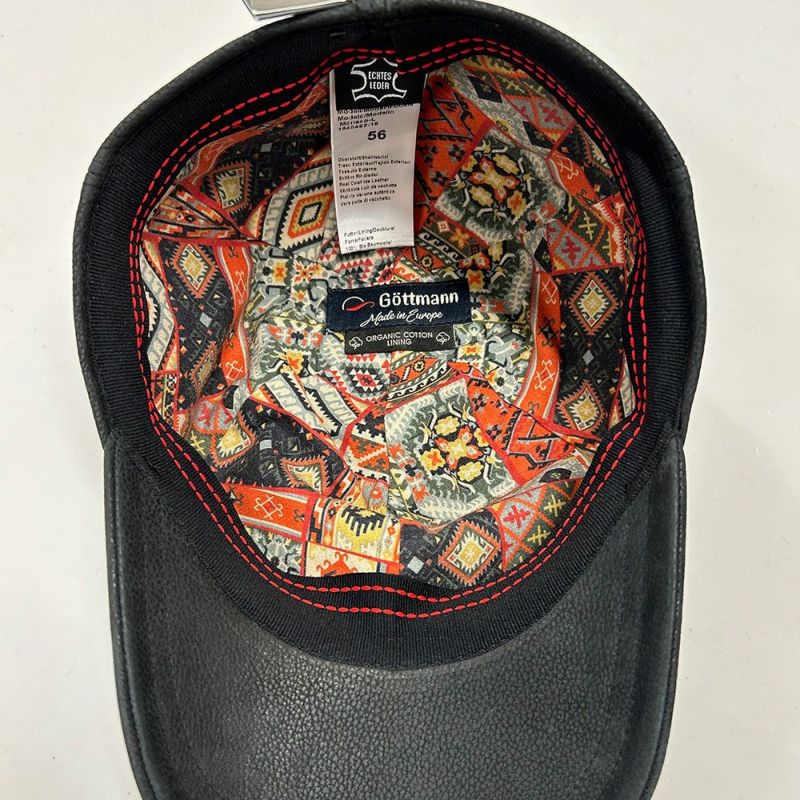 ゴットマンのキャップ Monaco Leather（モナコ レザー） G1645492 ブラック