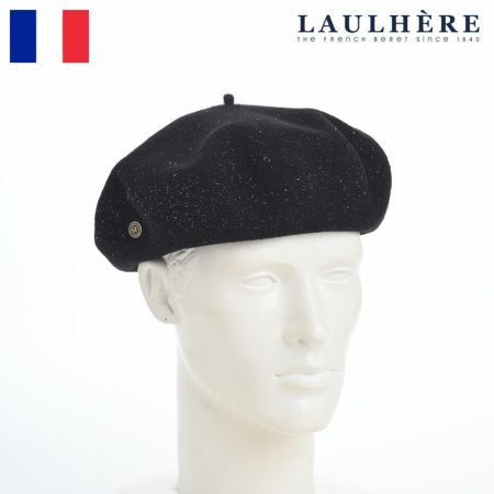 ロレールのベレー帽 BERET WL BASQUE（ベレー ウール バスク） グリッターブラック