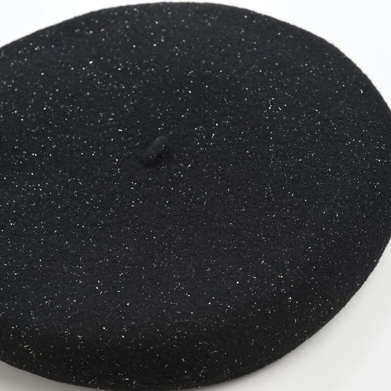 ロレールのベレー帽 BERET WL BASQUE（ベレー ウール バスク） グリッターブラック