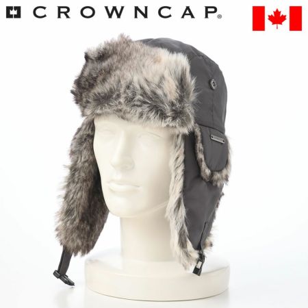 クラウンキャップの飛行帽 Taslan Aviator（タスラン アビエーター） チャコール