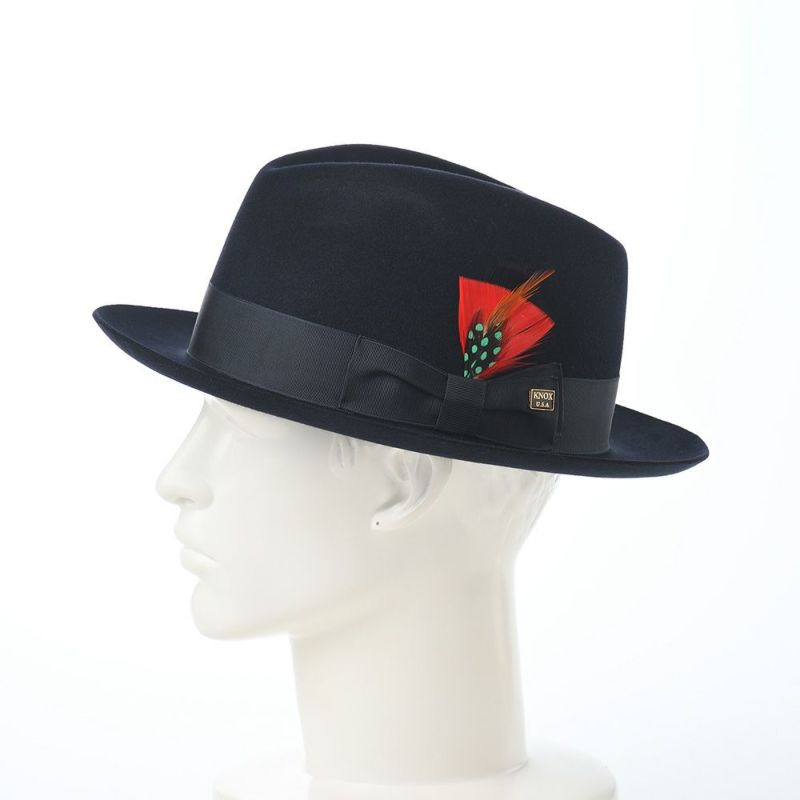 ノックスのフェルトハット Rabbit Fur Fedora Hat（ラビットファー フェドラハット）KMC ネイビー