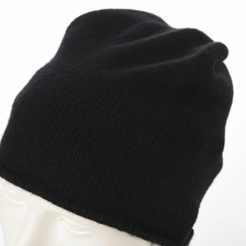 マローネのニット帽 Cashmere Single Knit Cap（カシミヤ シングル ニット キャップ） 84194 ブラック