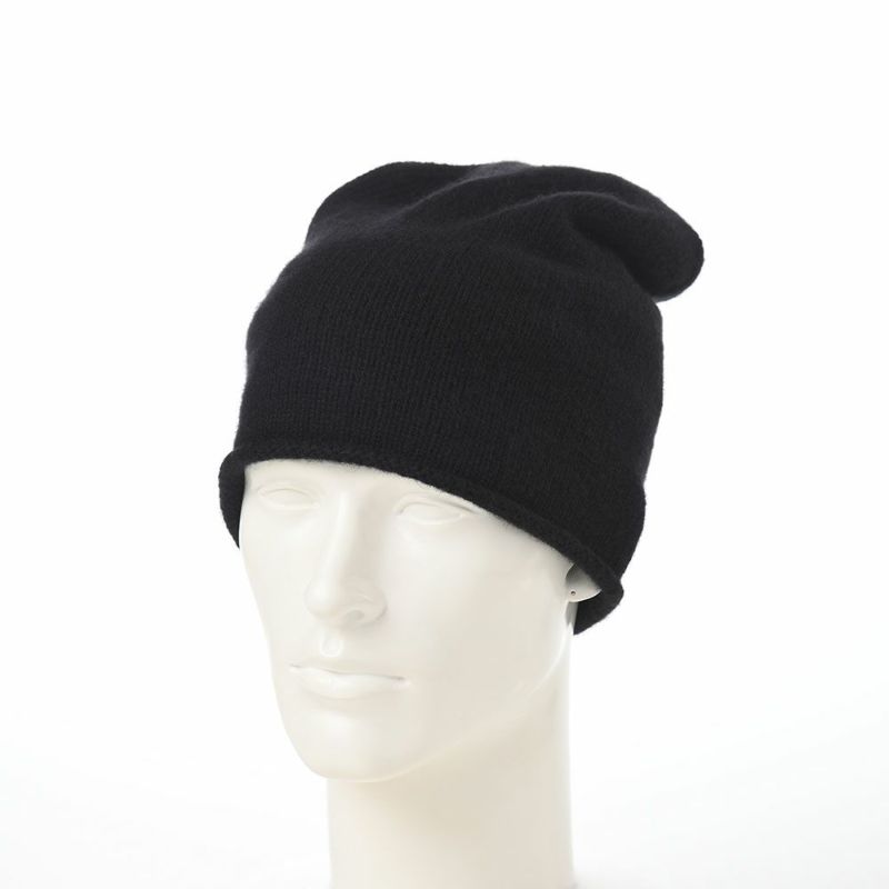 マローネのニット帽 Cashmere Single Knit Cap（カシミヤ シングル ニット キャップ） 84194 ブラック