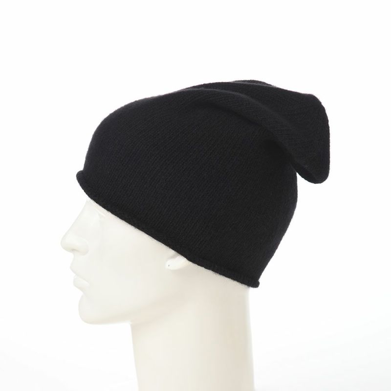マローネのニット帽 Cashmere Single Knit Cap（カシミヤ シングル ニット キャップ） 84194 ブラック