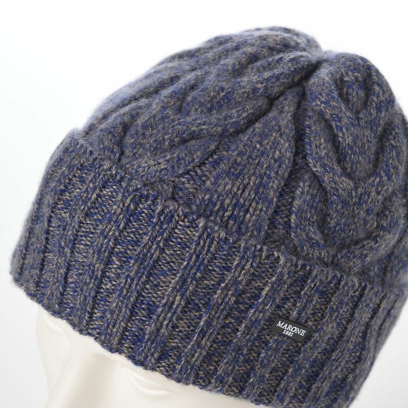 マローネのニット帽 Cashmere Cable Knit Cap（カシミヤ ケーブル ニット キャップ） 84195 ブルーグレー