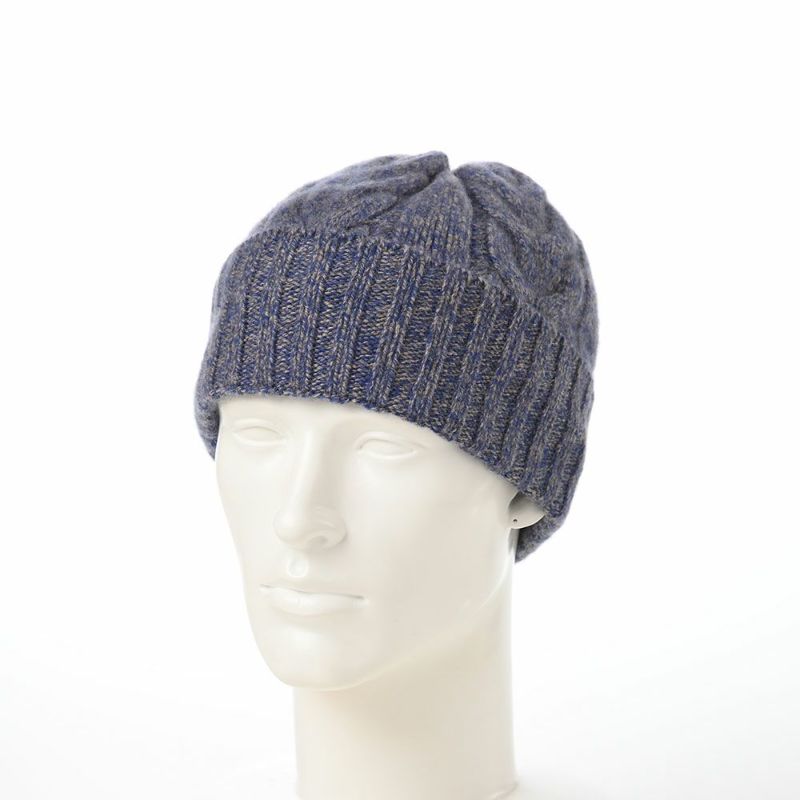 マローネのニット帽 Cashmere Cable Knit Cap（カシミヤ ケーブル ニット キャップ） 84195 ブルーグレー
