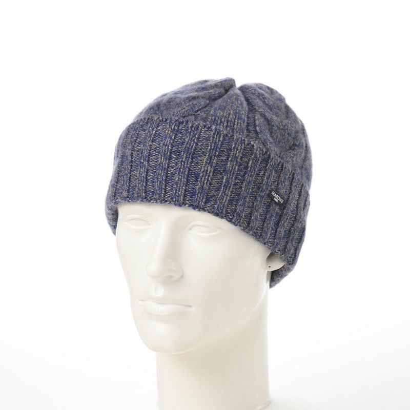 マローネのニット帽 Cashmere Cable Knit Cap（カシミヤ ケーブル ニット キャップ） 84195 ブルーグレー