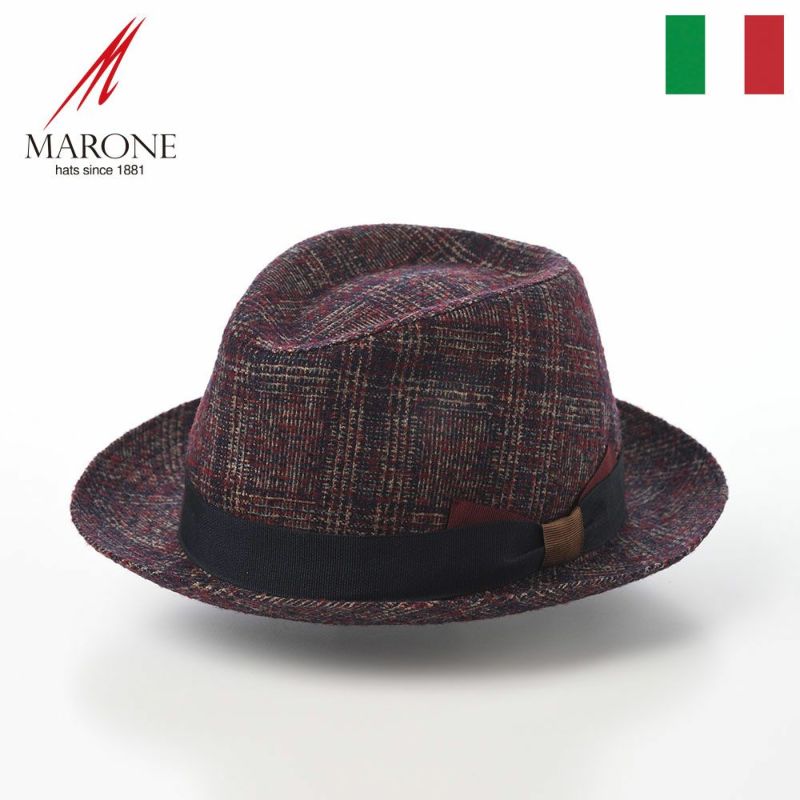 マローネのソフトハット Trilby Vino（トリルビー ヴィーノ） UT226 レッド