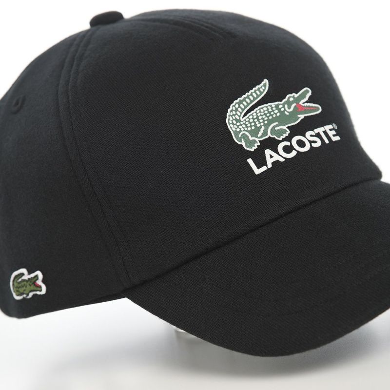 ラコステのキャップ PRINT SWEAT CAP（プリントスウェットキャップ） L1281 ブラック