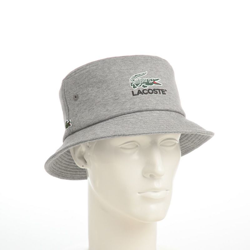 ラコステのバケットハット PRINT SWEAT BUCKET HAT（プリントスウェットバケットハット） L1282 グレー