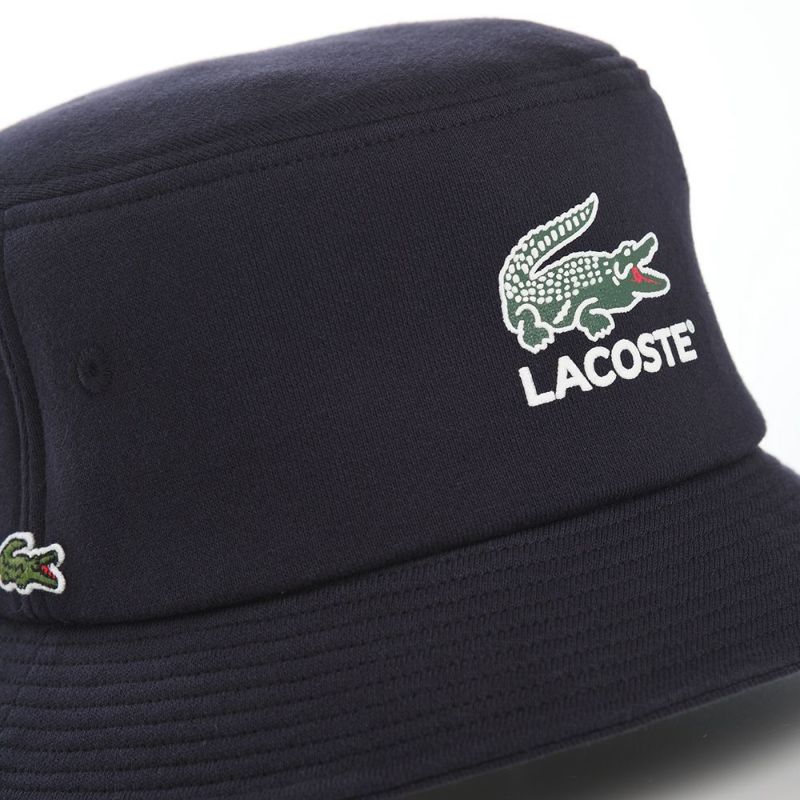 ラコステのバケットハット PRINT SWEAT BUCKET HAT（プリントスウェットバケットハット） L1282 ネイビー