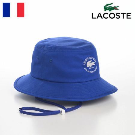 ラコステのバケットハット LACOSTE GOLF CLUB BUCKET HAT（ラコステゴルフクラブバケットハット） L1290 ブルー